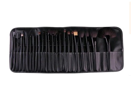 24-Piece Makeup Brush Set with PU Leather Carry Bag