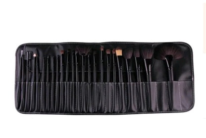 24-Piece Makeup Brush Set with PU Leather Carry Bag