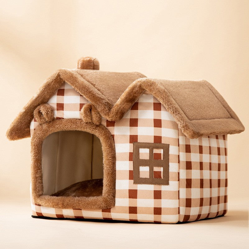 Foldable Enclosed Pet Cave Bed – Warm Kennel for Dogs & Cats | 13 Designs | S, M & L