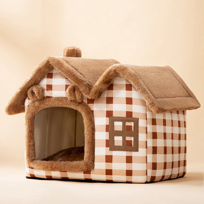 Foldable Enclosed Pet Cave Bed – Warm Kennel for Dogs & Cats | 13 Designs | S, M & L