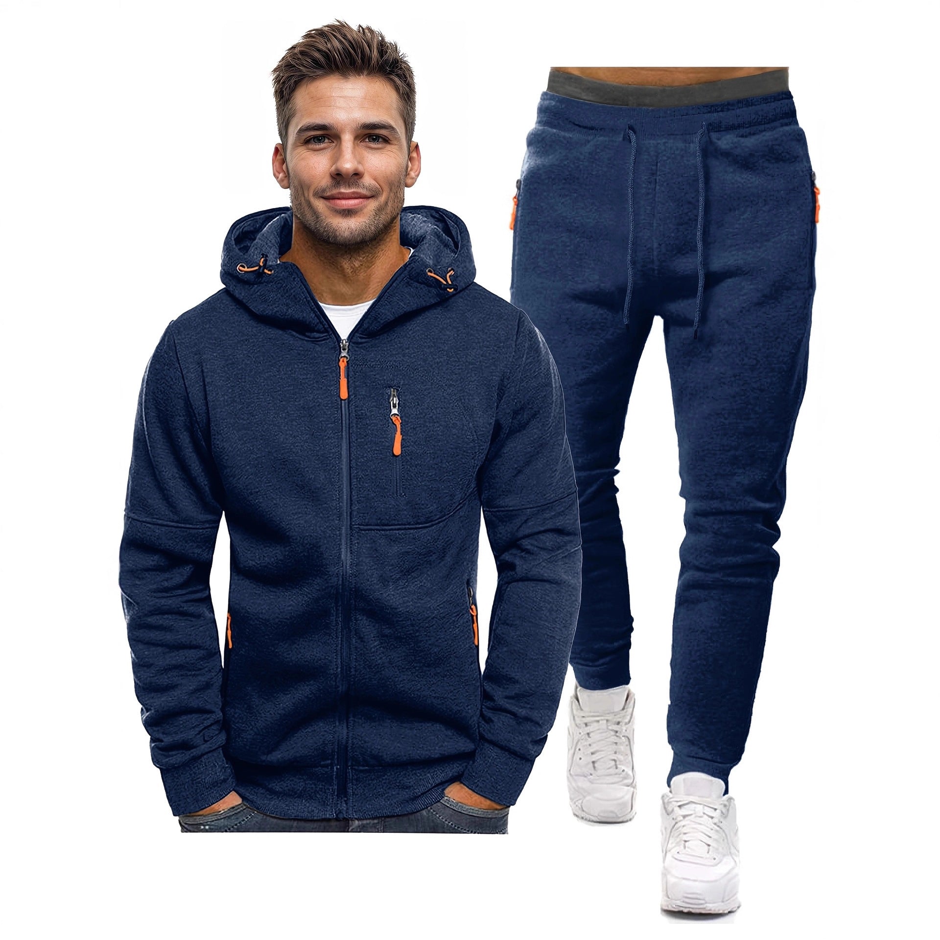 Men's Hoodie & Jogger Tracksuit Set | Relaxed Fit Two-Piece S–3XL