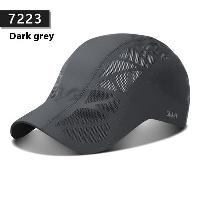 Quick-Dry Polyester Baseball Cap - High Crown Sun Protection