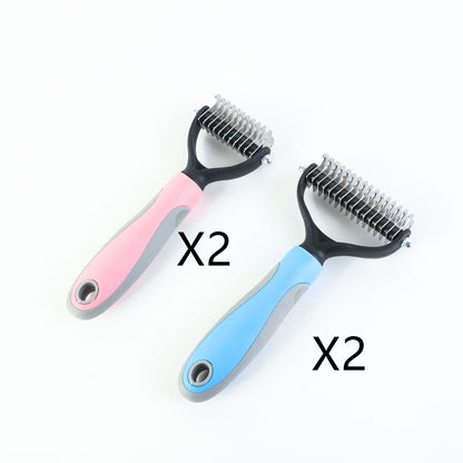 Pet Grooming Brush | Button Hair Removal | Non-Slip | Cats & Dogs
