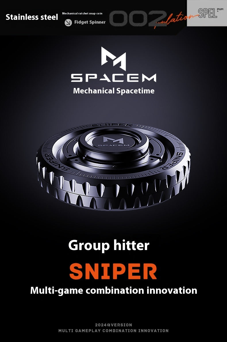 Sniper Stainless Steel Multi-Play Gyro Fidget Toy | Premium EDC Gift