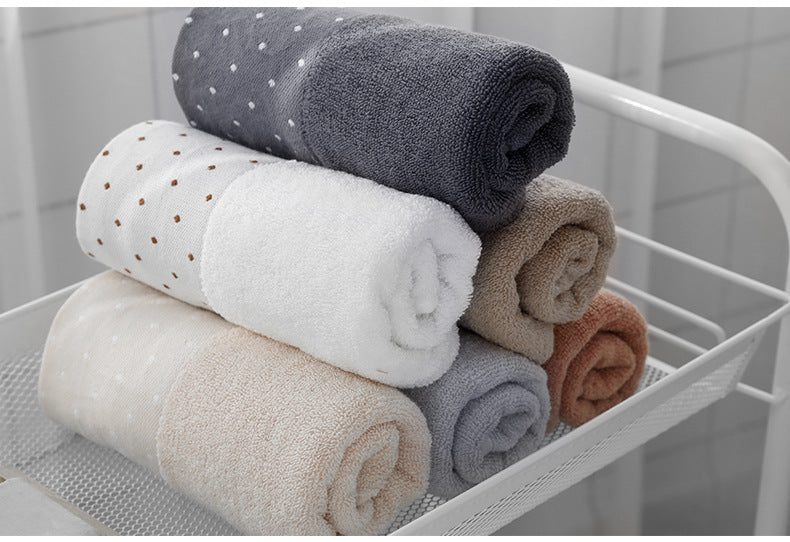 Wide Satin Dot Jacquard Bath Towel – 100% Cotton