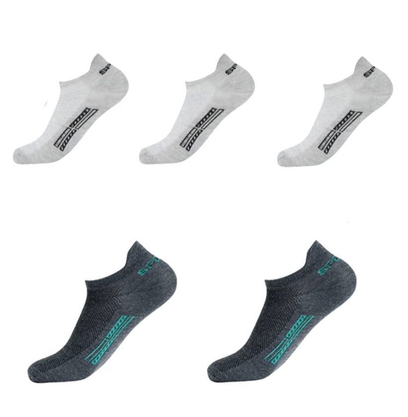 Men's Cotton Ankle Socks – Breathable Mesh Low-Cut Sports Socks