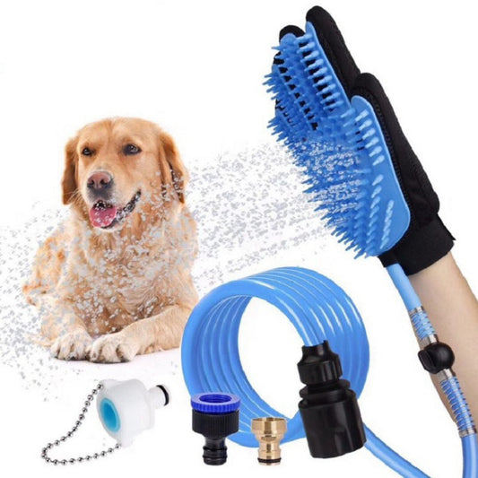2-in-1 Pet Shower Sprayer & Massage Glove | Handheld Dog Bath Tool
