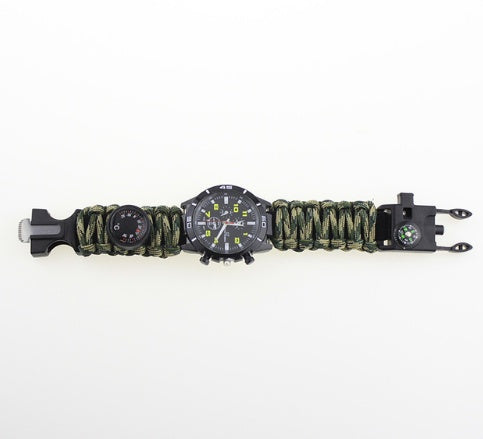 6-in-1 Paracord Survival Bracelet – Compass, Fire Starter & 480kg Rope