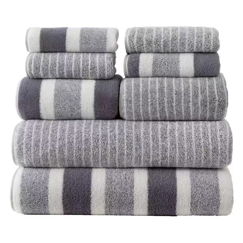 Coral Fleece 8-Piece Towel Set | Bath, Hand & Face Towels | 5 Colours