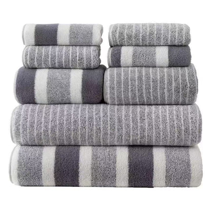 Coral Fleece 8-Piece Towel Set | Bath, Hand & Face Towels | 5 Colours