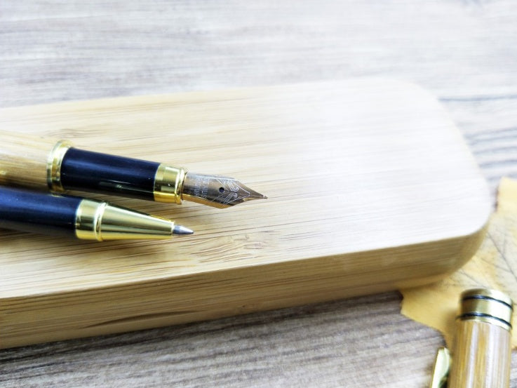 Bamboo Ballpoint Pen with Engraving | Gift Box | 0.58mm Nib