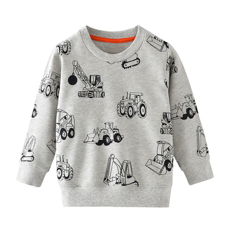 Children's Cotton Terry Cartoon Sweatshirt | Boys & Girls Top