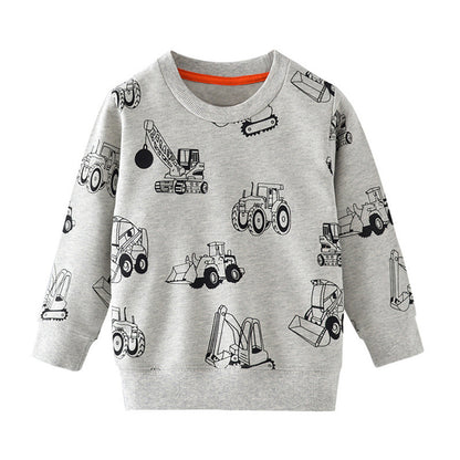 Children's Cotton Terry Cartoon Sweatshirt | Boys & Girls Top