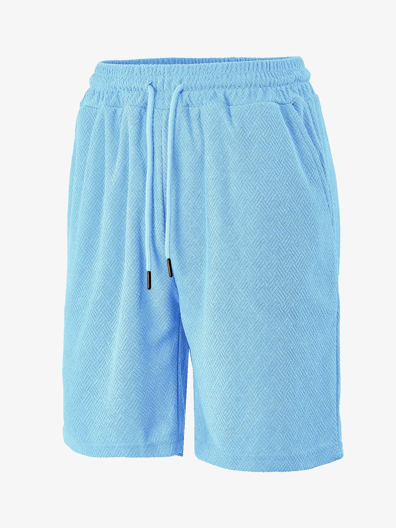 Men's Towel Jacquard Casual Shorts | Polyester Loose Fit S-3XL