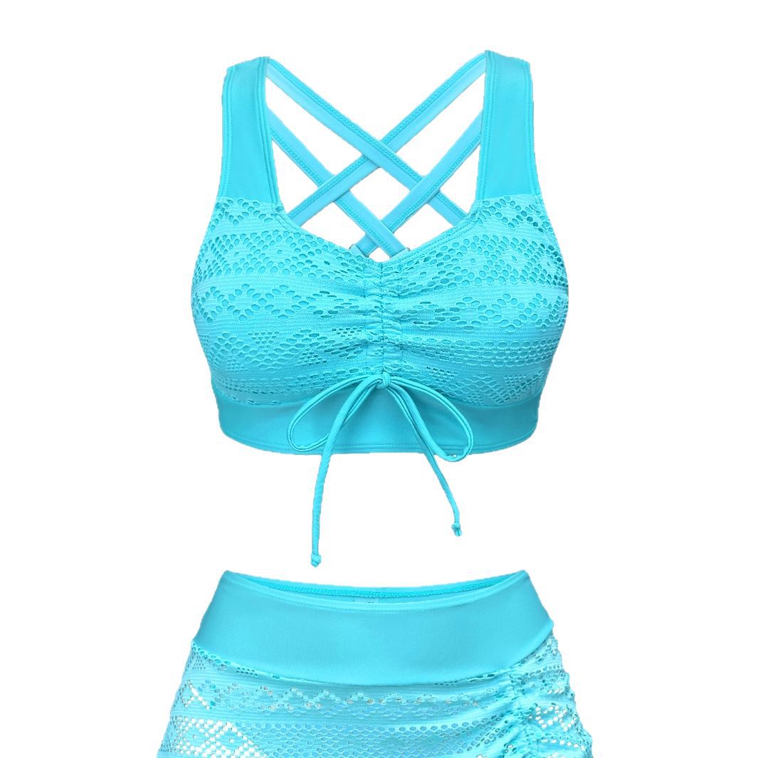 Women's Two-Piece Skirted Swimsuit | Bikini Top & Swim Skirt | S–2XL