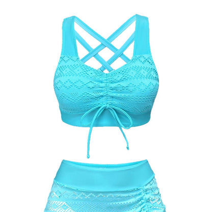 Women's Two-Piece Skirted Swimsuit | Bikini Top & Swim Skirt | S–2XL