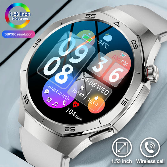 Smart Watch with Bluetooth Calling & Health Monitoring – Black & Silver