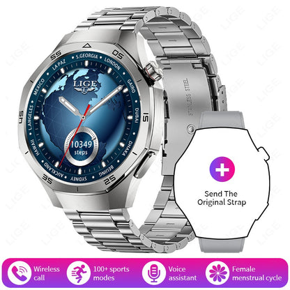 Smart Watch with Bluetooth Calling & Health Monitoring – Black & Silver