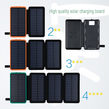 Solar Power Bank Wireless Charging & LED Torch – Waterproof Outdoor 2, 3 or 4 Solar Panels