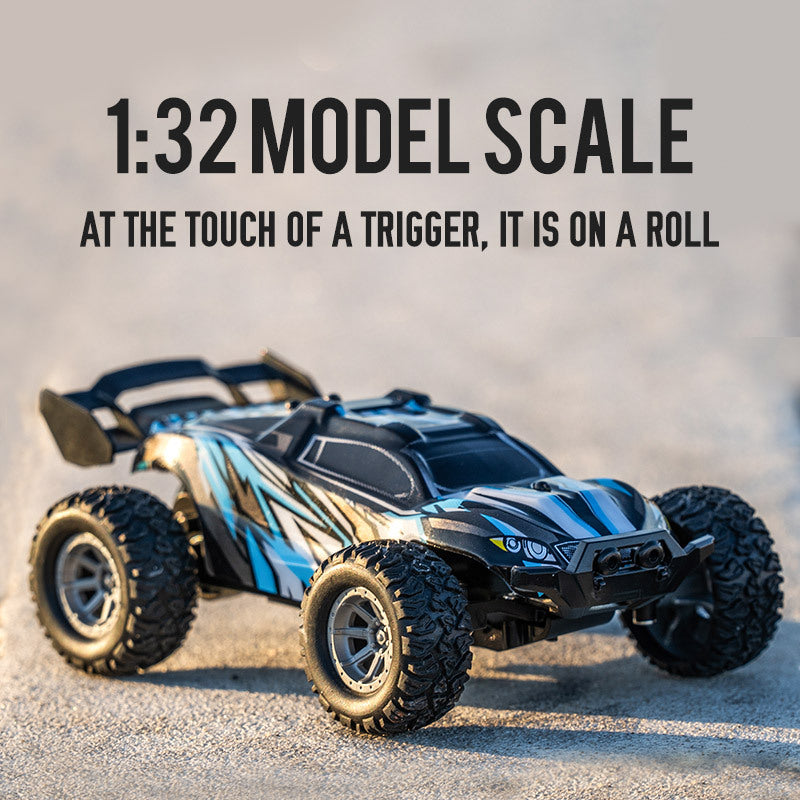 High-Speed RC Racing Car - Wireless Handle Remote Control Green Blue Age 14+