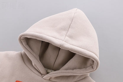 Boys' Hooded Sweatshirt & Trousers Two-Piece Set