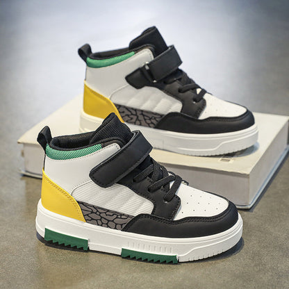 Children's High-Top Velcro Sneakers | Synthetic Leather | EU 28-38
