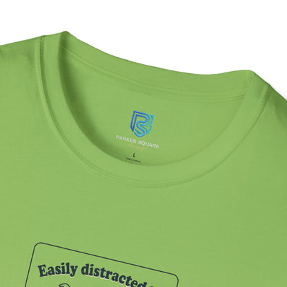 'Easily Distracted By…wait, is that a dog?' Cartoon Dog Graphic Tee