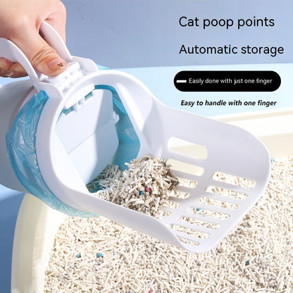 2-in-1 Cat Litter Scoop with Waste Bin & Refill Bags