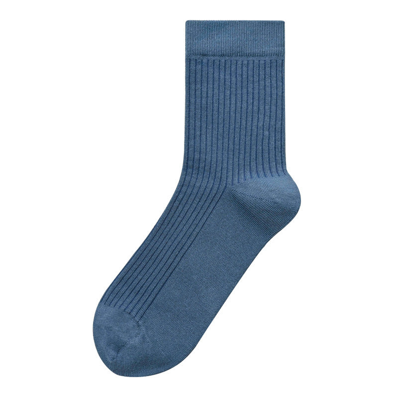 Men's 100% Cotton Mid-Calf Socks – Non-Slip Antibacterial Odour-Resistant 27 Colours