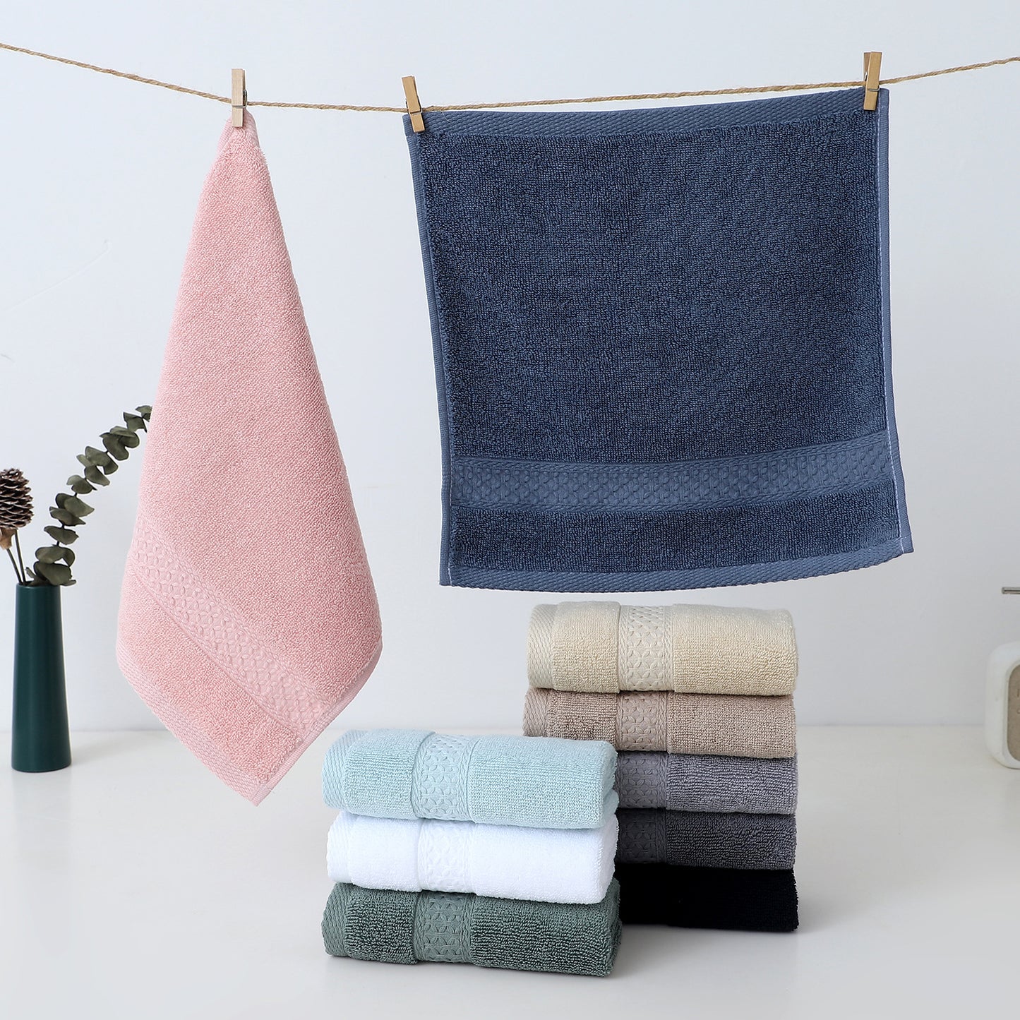 Pure Cotton Jacquard Bath Towel | Oversized 100×150cm | 10 Colours