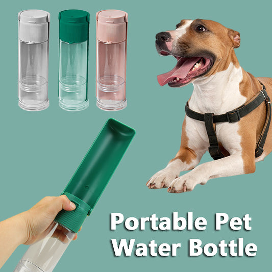 2-in-1 Portable Dog Water Bottle & Food Container | 270ml Travel Bottle