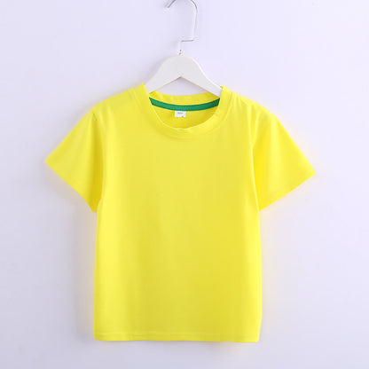 Children's Solid Colour Short Sleeve T-Shirt | 8 Colours