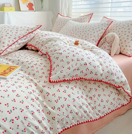 Jacquard Cotton Linen Bedding Set | 12+ Designs