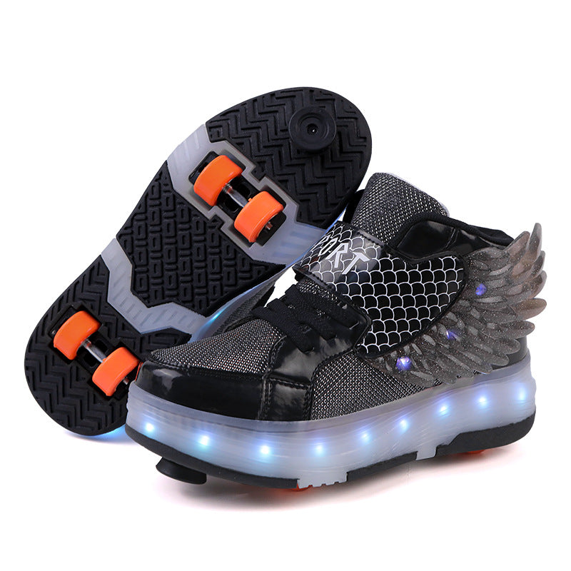 Children's LED Roller Skate Shoes with Retractable Wheels