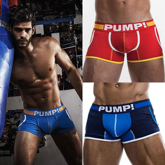 Men's Nylon Sports Boxer Briefs – Breathable Shaping Mid-Waist 3 Colours