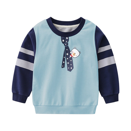 Children's Cotton Cartoon Sweatshirt | Long Sleeve Kids Top