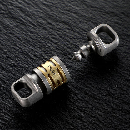 Titanium & Copper Quick-Release Swivel Keychain