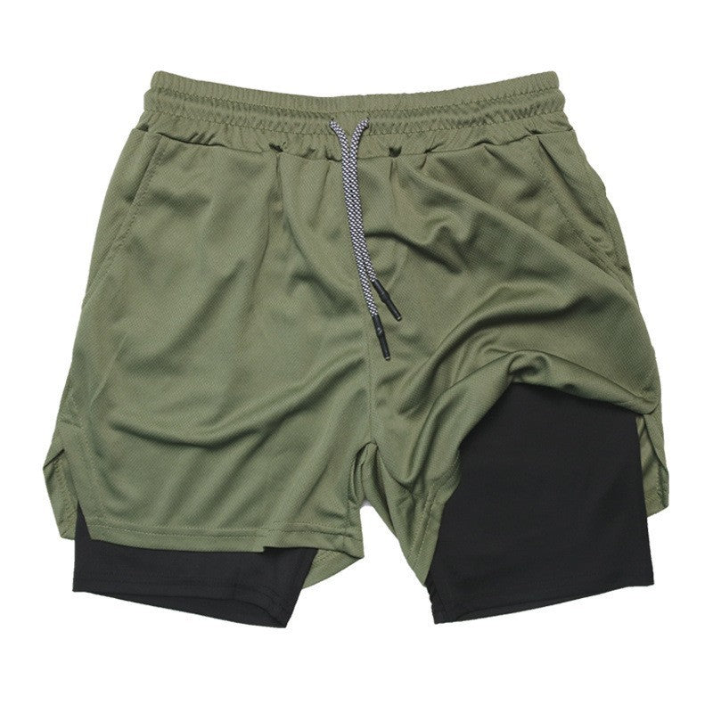 Men's Double-Layer Quick-Dry Sports Shorts | Pockets M-3XL