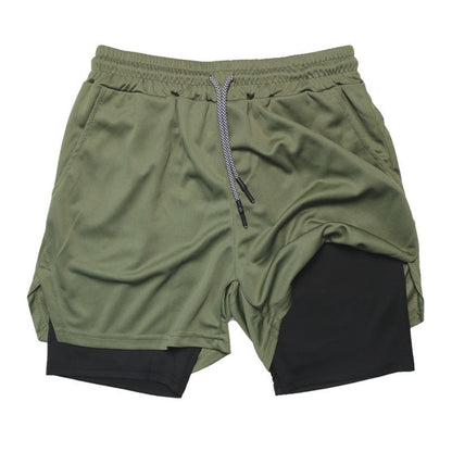 Men's Double-Layer Quick-Dry Sports Shorts | Pockets M-3XL