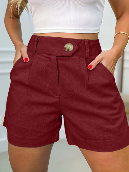 Women's High Waist Tailored Casual Shorts