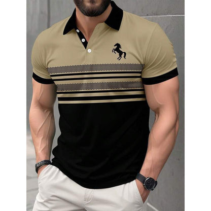 Men's 3D Print Polo Shirt – Loose Fit Short Sleeve | Sizes S–6XL