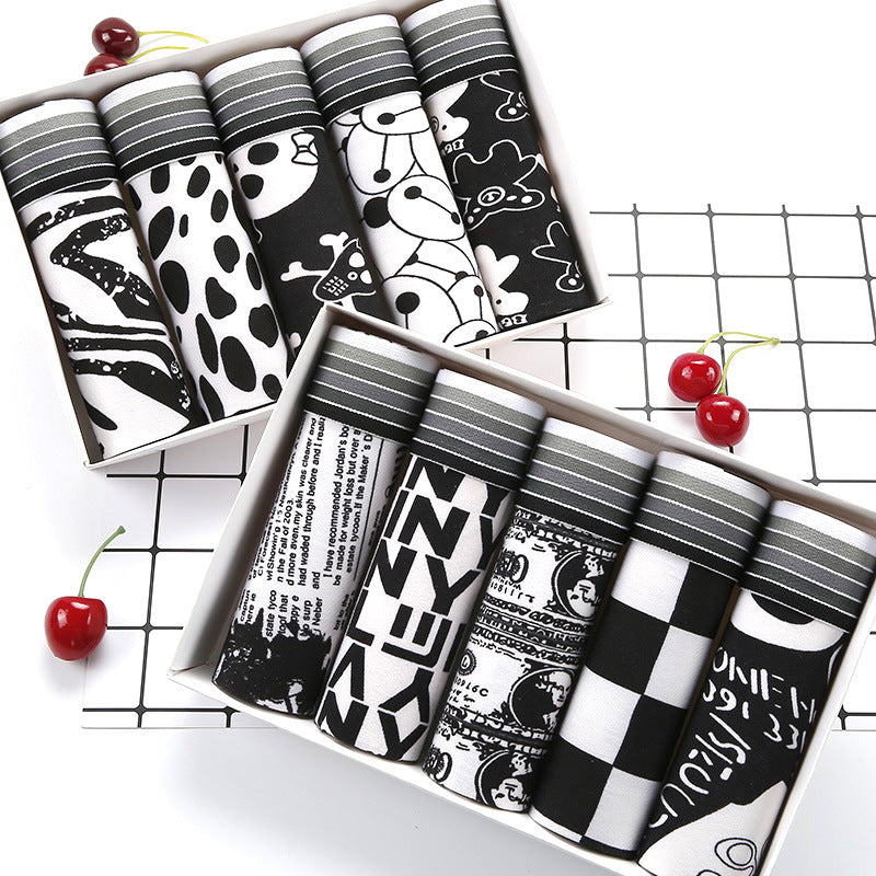 Men's Printed Milk Silk Boxer Shorts L–XXL