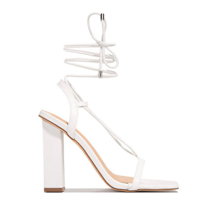 Women's Peep Toe Buckle Strap Heeled Sandals | 4 Colours | EU 36–43