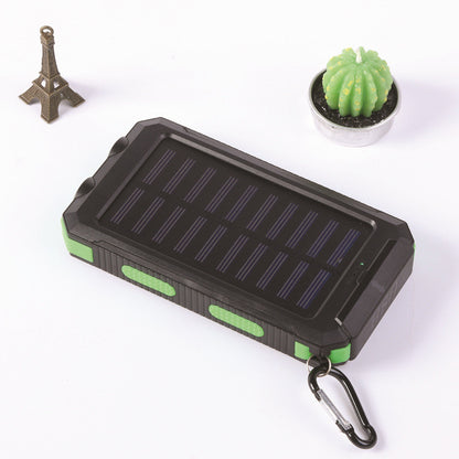 Waterproof Solar Power Bank with Compass – Rugged Outdoor Charging 5 Colours