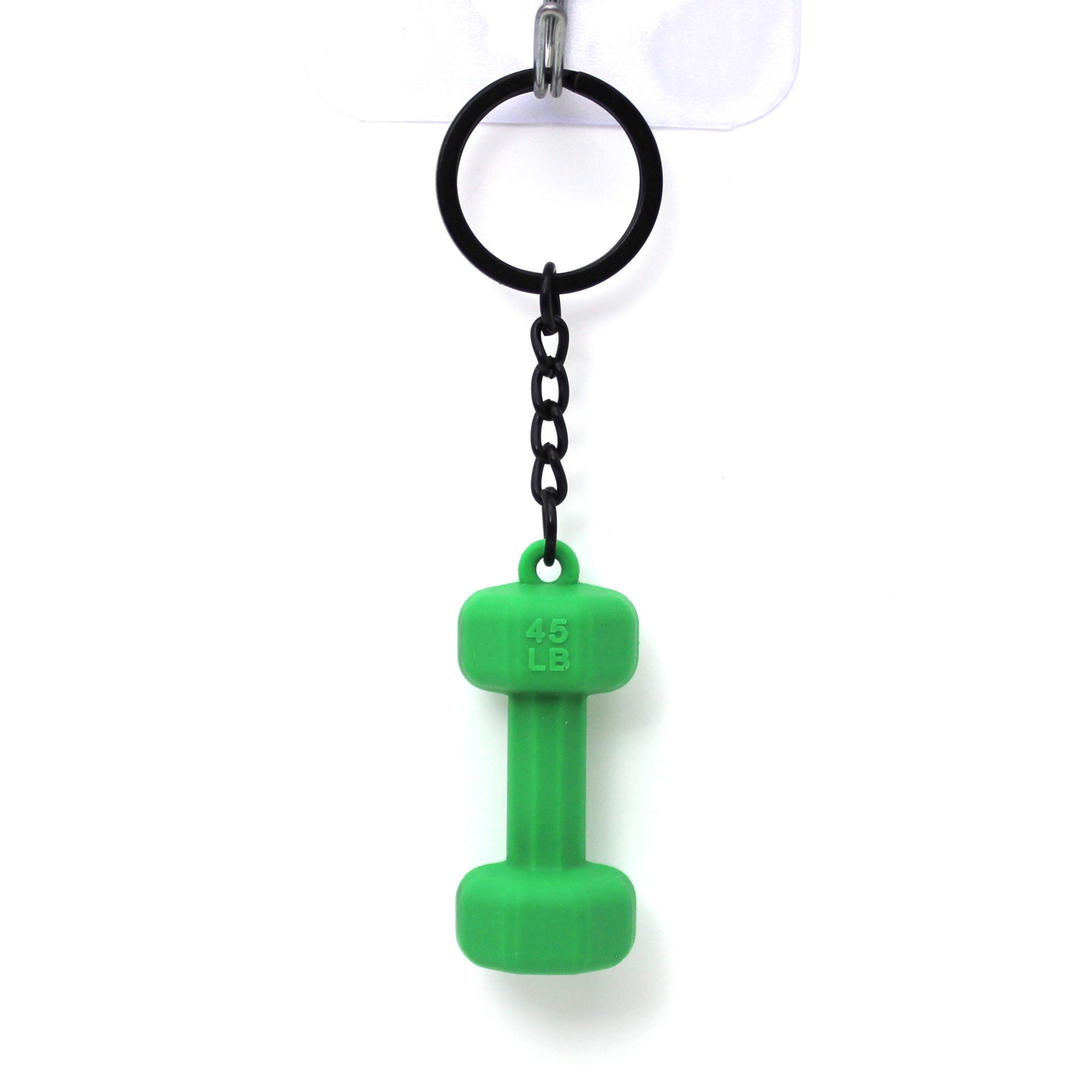 Rubber Dumbbell Keychain | Novelty Gym Charm | 10 Colours