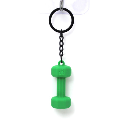 Rubber Dumbbell Keychain | Novelty Gym Charm | 10 Colours