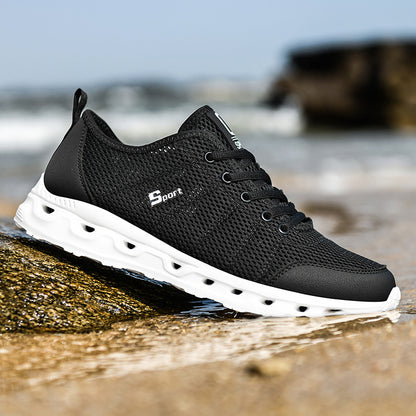 Men's Breathable Mesh Aqua Beach Shoes | Hollow Drainage | EU 39-48