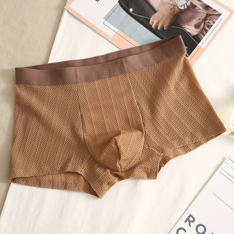 Men's Seamless Quick-Dry Jacquard Boxer Shorts