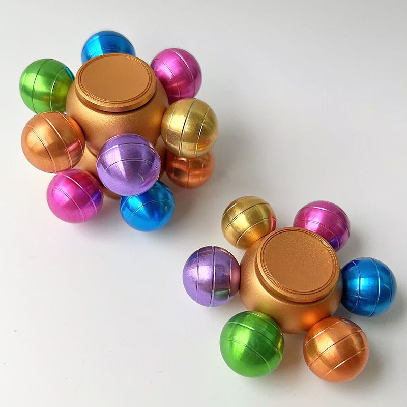 Six-Bead Colourful Fingertip Gyro | Zinc Alloy