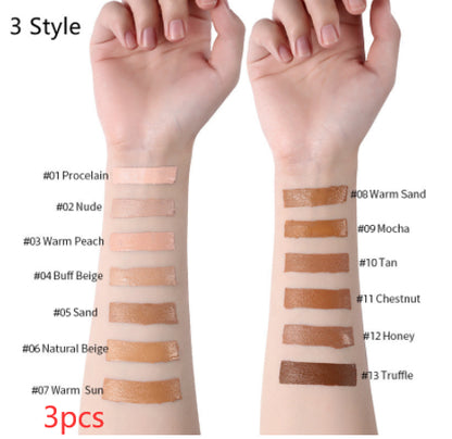 Oil-Control Liquid Foundation & Concealer – 13 Shades, Multi-Pack